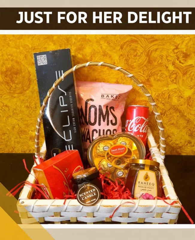 Curated branded gift basket